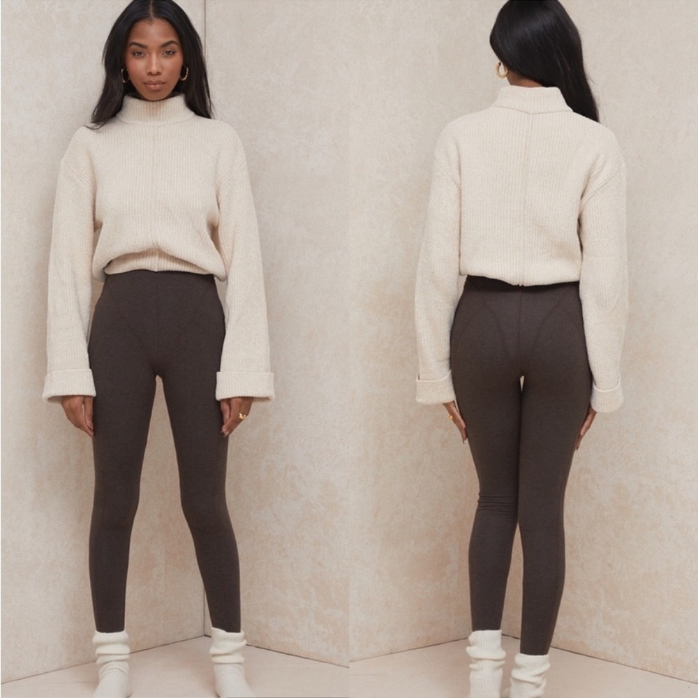NWT House of CB Asmara CHOCOLATE JERSEY ULTRA HIGH WAIST COVERSTITCH‎ LEGGINGS